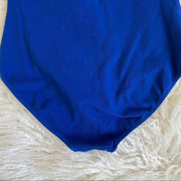 Bloch Royal Blue Short Sleeve Dance Leotard - Picture 6 of 8